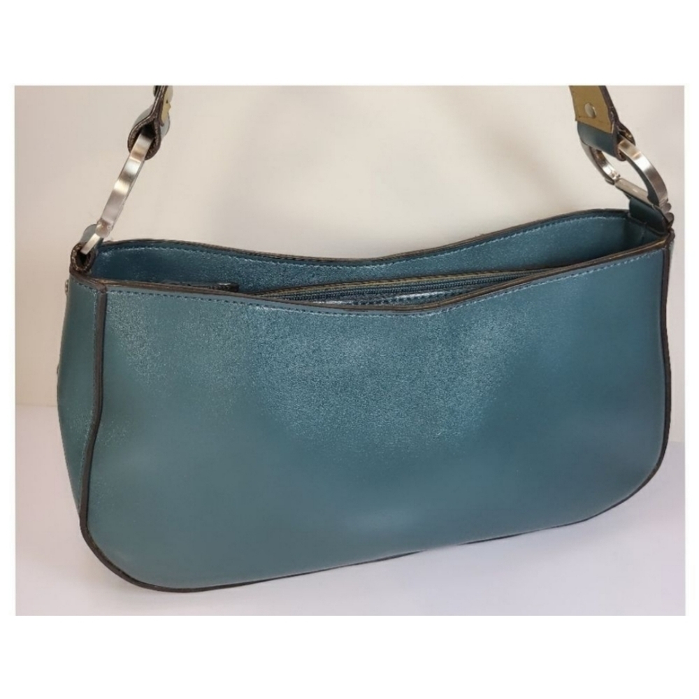 Emilie M Shoulder Vegan Teal Blue Bag Medium